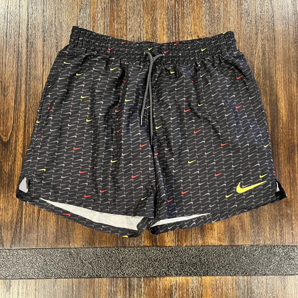 Nike Black and Red Patterned Shorts